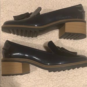 CLARKS somerset navy blue shoe SIZE 9